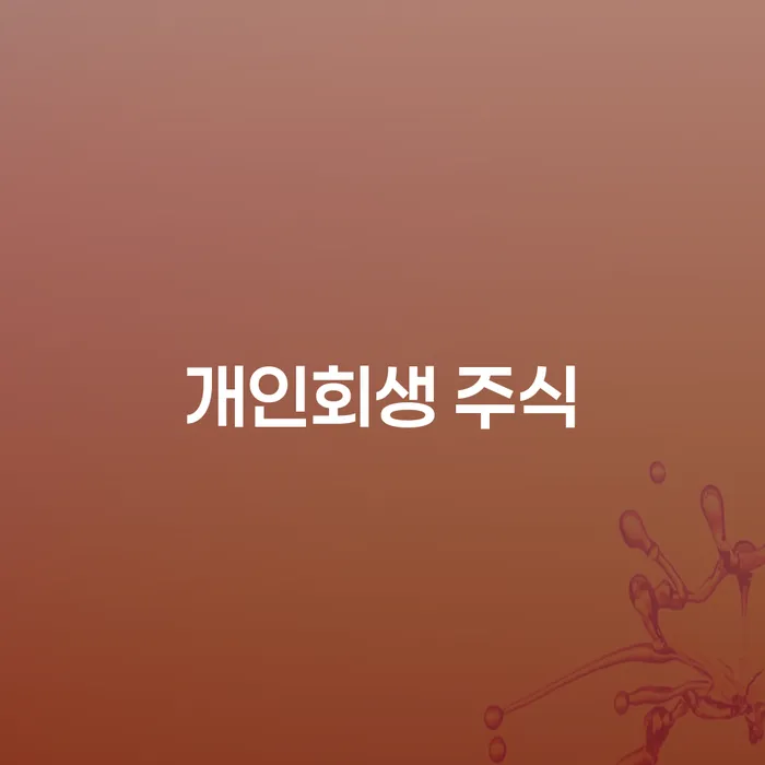 회생절차 개인회생 문제해결방법 해결하기